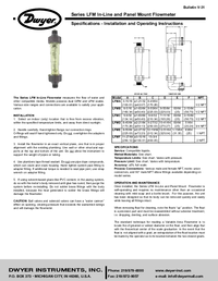 Thumbnail of document Manual - LFM Polycarbonate Flowmeters